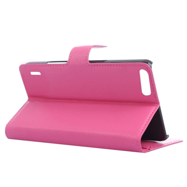 Litchi Texture Leather Case with Holder & Card Slots & Wallet for Huawei Honor 6 Plus