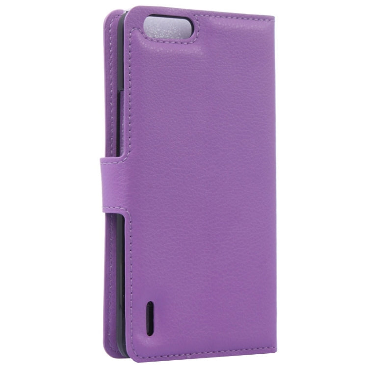 Litchi Texture Leather Case with Holder & Card Slots & Wallet for Huawei Honor 6 Plus