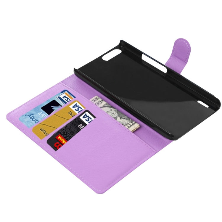 Litchi Texture Leather Case with Holder & Card Slots & Wallet for Huawei Honor 6 Plus