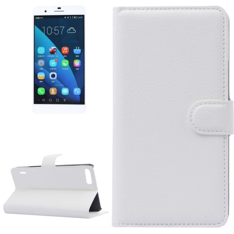 Litchi Texture Leather Case with Holder & Card Slots & Wallet for Huawei Honor 6 Plus