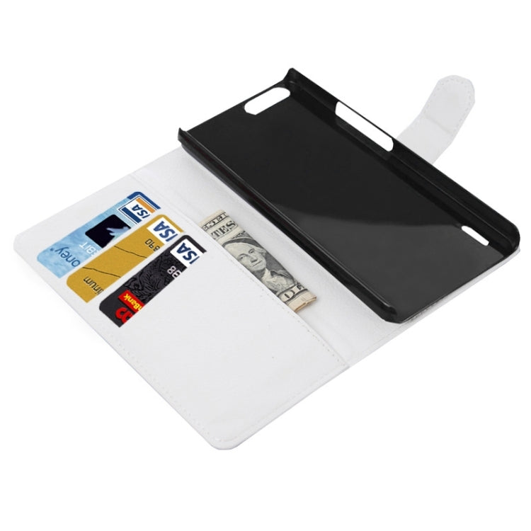 Litchi Texture Leather Case with Holder & Card Slots & Wallet for Huawei Honor 6 Plus