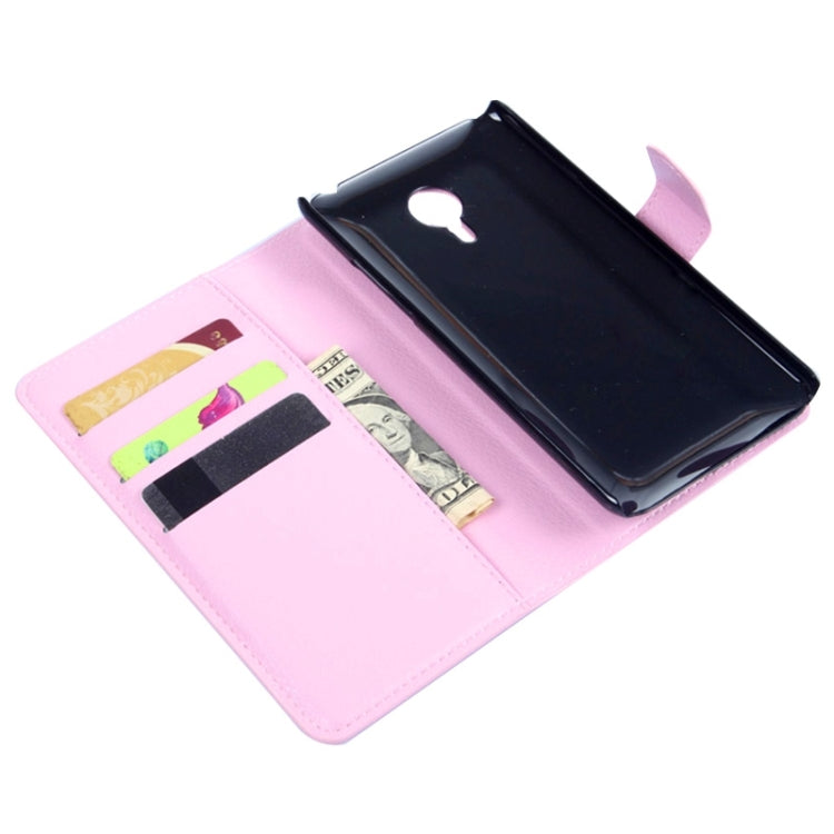 Lichee Texture Leather Case with Holder & Card Slots & Wallet for Meizu MX 4