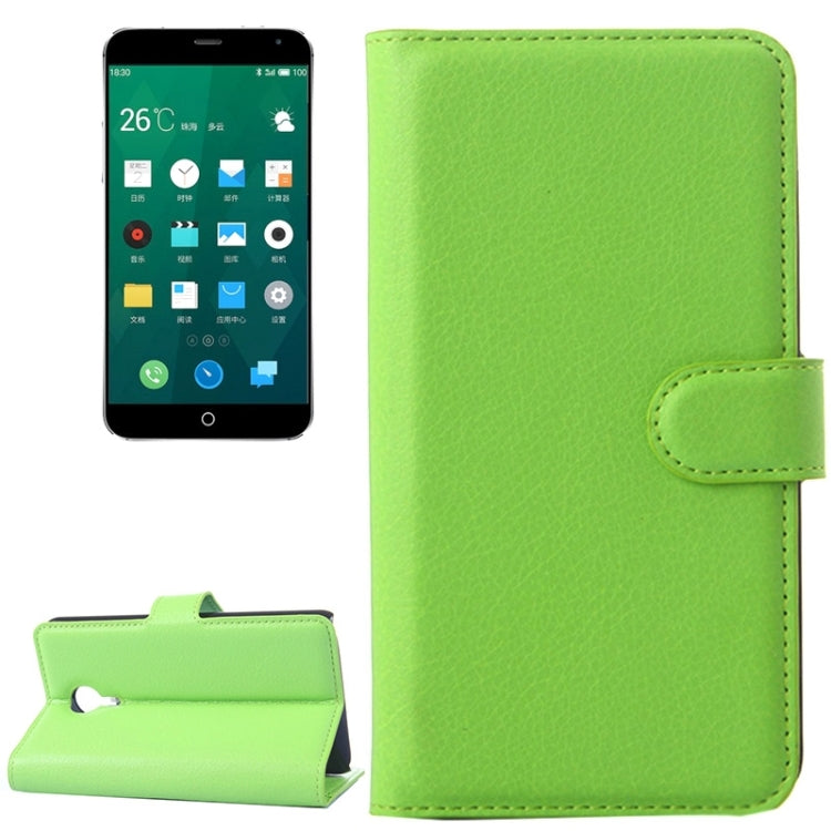 Lichee Texture Leather Case with Holder & Card Slots & Wallet for Meizu MX 4