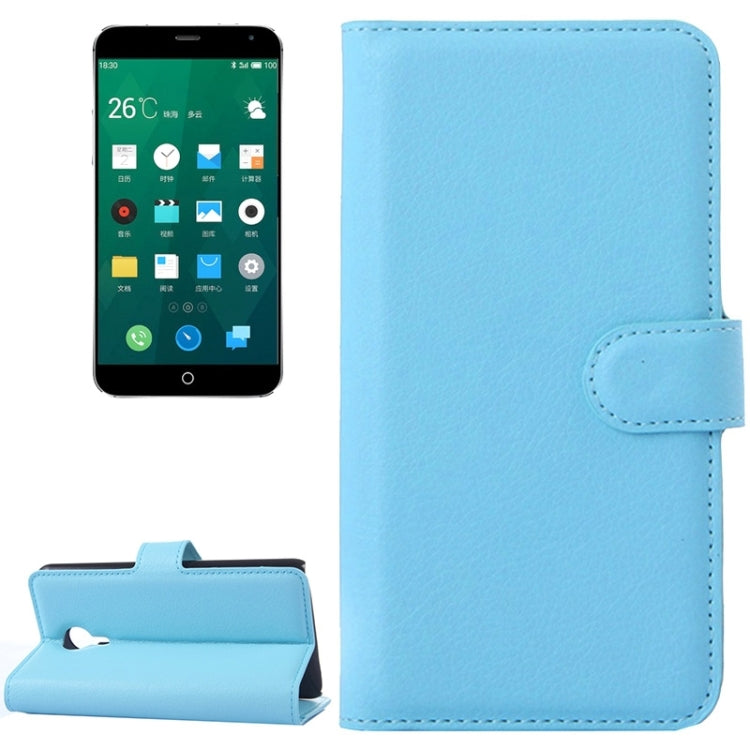 Lichee Texture Leather Case with Holder & Card Slots & Wallet for Meizu MX 4