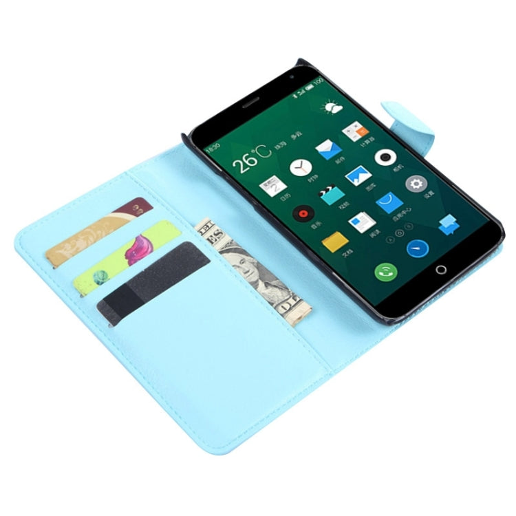 Lichee Texture Leather Case with Holder & Card Slots & Wallet for Meizu MX 4