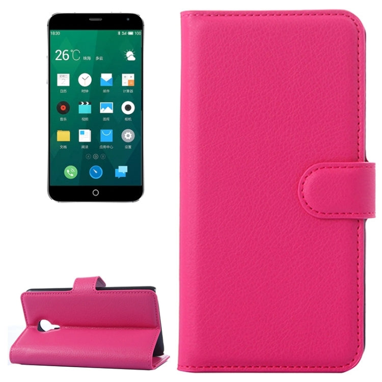 Lichee Texture Leather Case with Holder & Card Slots & Wallet for Meizu MX 4