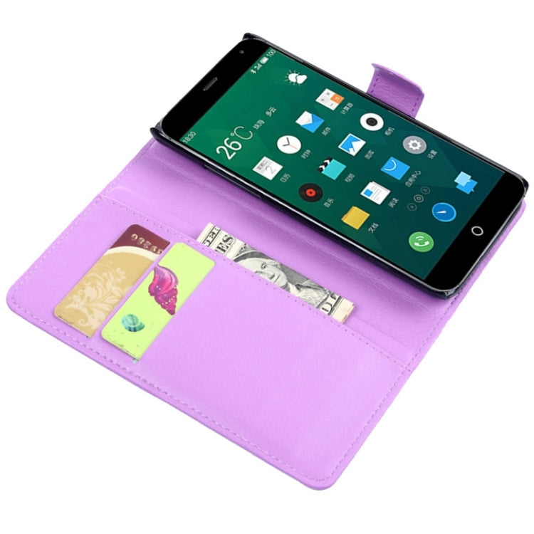 Lichee Texture Leather Case with Holder & Card Slots & Wallet for Meizu MX 4