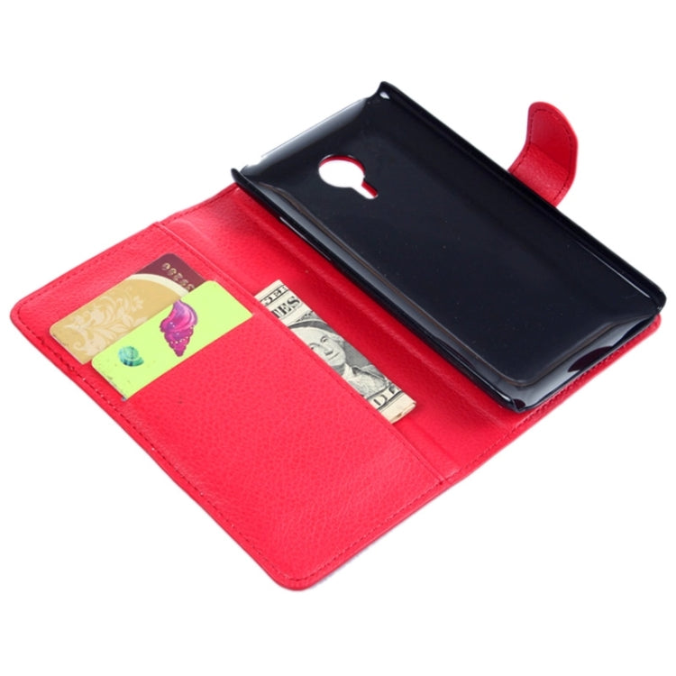Lichee Texture Leather Case with Holder & Card Slots & Wallet for Meizu MX 4