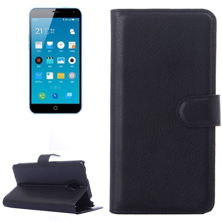 Lichee Texture Leather Case with Holder & Card Slots & Wallet for Meizu M1 Note