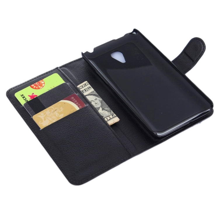 Lichee Texture Leather Case with Holder & Card Slots & Wallet for Meizu M1 Note
