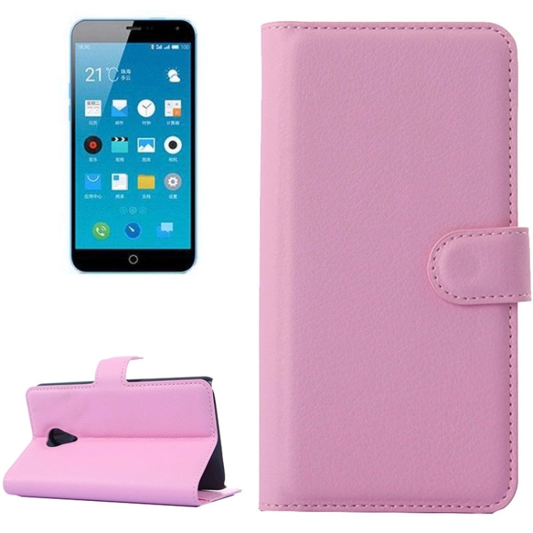 Lichee Texture Leather Case with Holder & Card Slots & Wallet for Meizu M1 Note