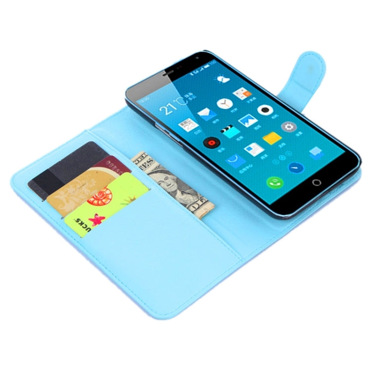 Lichee Texture Leather Case with Holder & Card Slots & Wallet for Meizu M1 Note