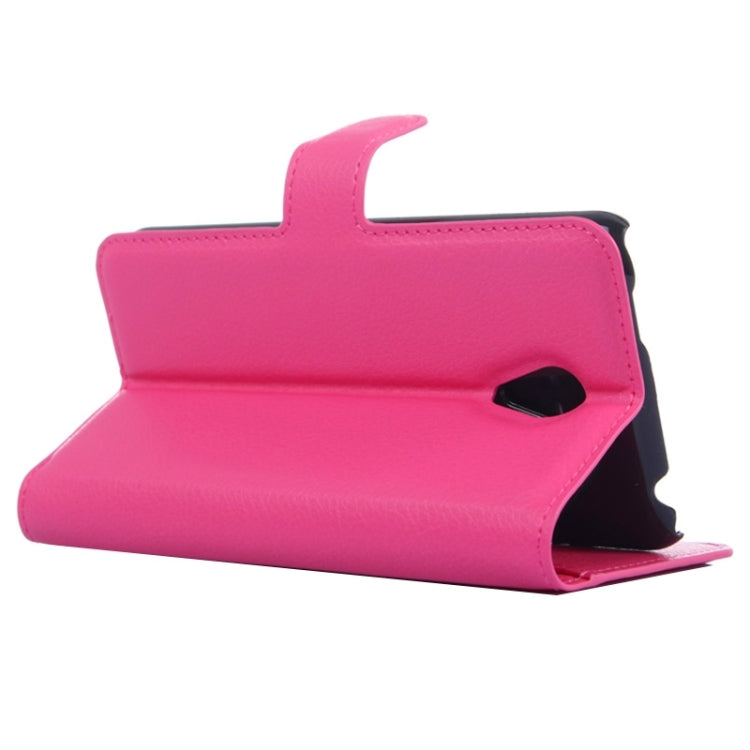 Lichee Texture Leather Case with Holder & Card Slots & Wallet for Meizu M1 Note