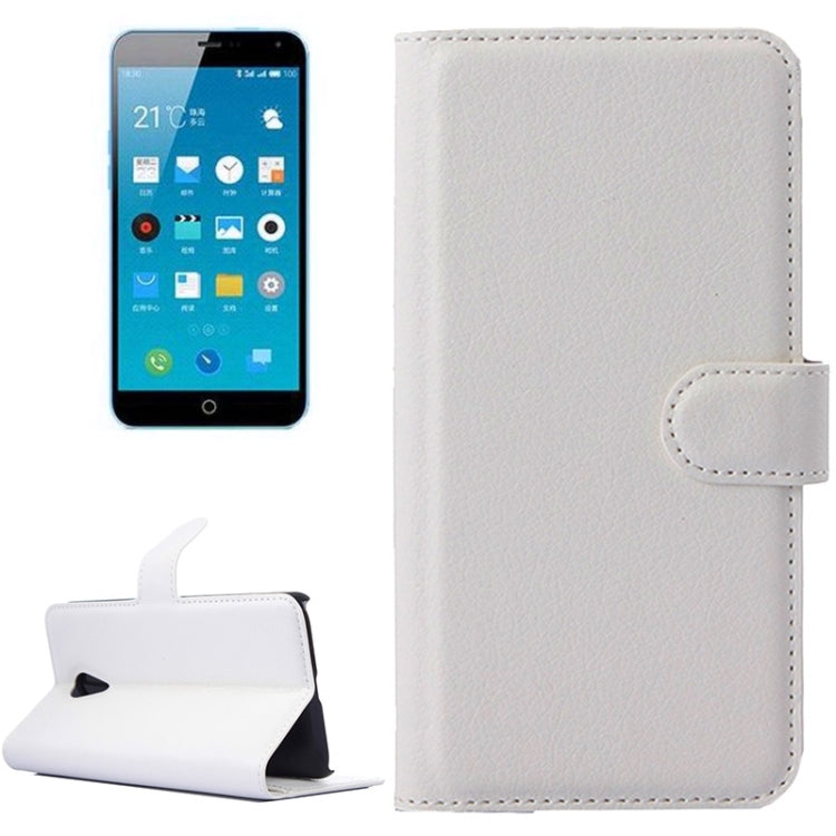 Lichee Texture Leather Case with Holder & Card Slots & Wallet for Meizu M1 Note