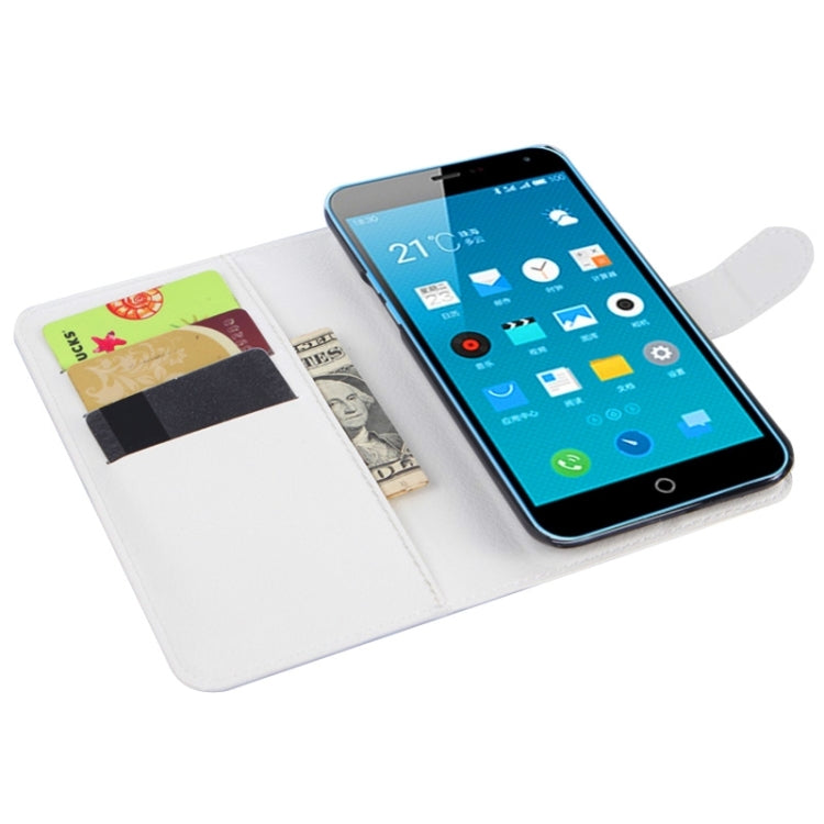 Lichee Texture Leather Case with Holder & Card Slots & Wallet for Meizu M1 Note