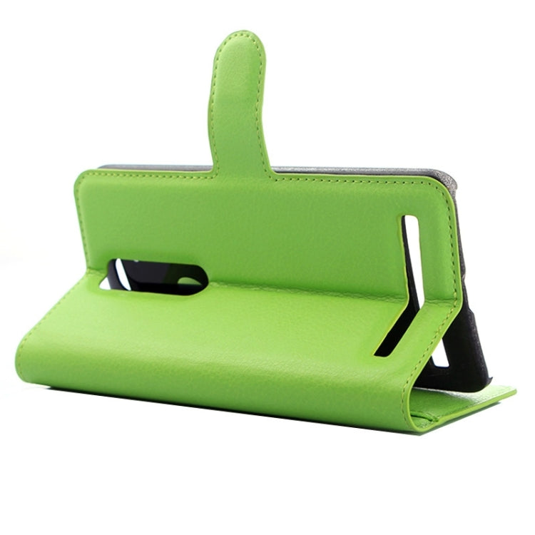 5.5 Inch Litchi Texture Leather Case with Holder & Card Slots & Wallet for Asus ZenFone 2