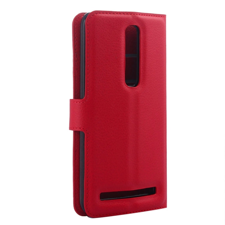 5.5 Inch Litchi Texture Leather Case with Holder & Card Slots & Wallet for Asus ZenFone 2