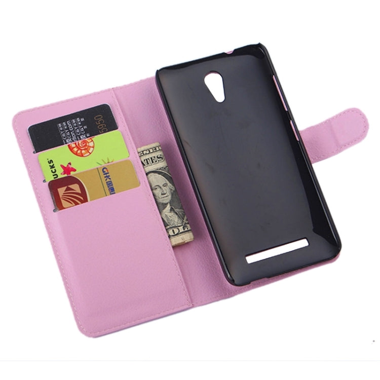 Lichee Texture Leather Case with Holder & Card Slots & Wallet for Asus X002 / X003