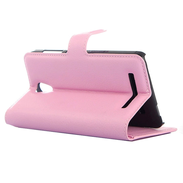 Lichee Texture Leather Case with Holder & Card Slots & Wallet for Asus X002 / X003