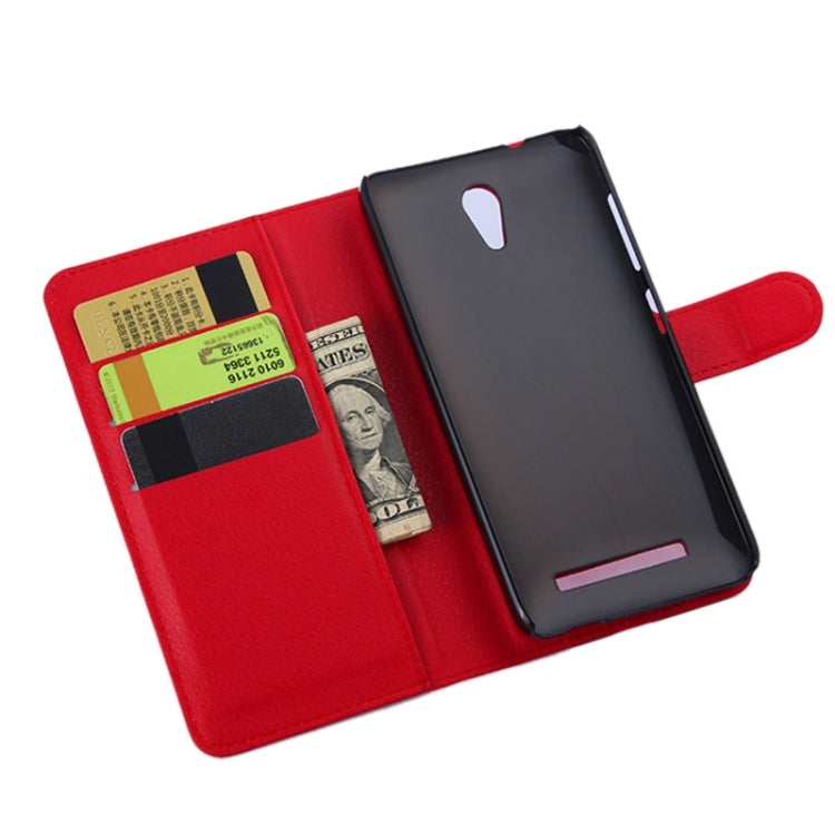 Lichee Texture Leather Case with Holder & Card Slots & Wallet for Asus X002 / X003