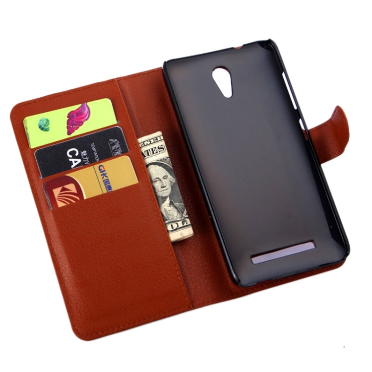 Lichee Texture Leather Case with Holder & Card Slots & Wallet for Asus X002 / X003