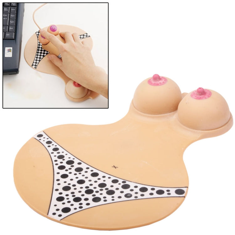 3D Sexy Breast Design Mouse Pad, Random Pattern Delivery
