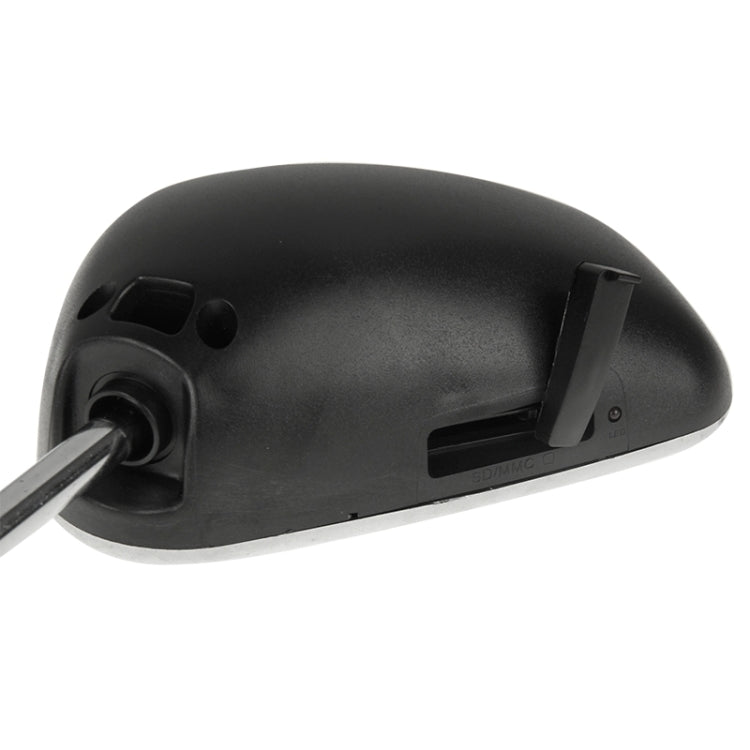 Motorcycle MP3 Player Rearview Mirror Speaker with FM Radio & Remote Control, Support SD / MMC Card(Black)