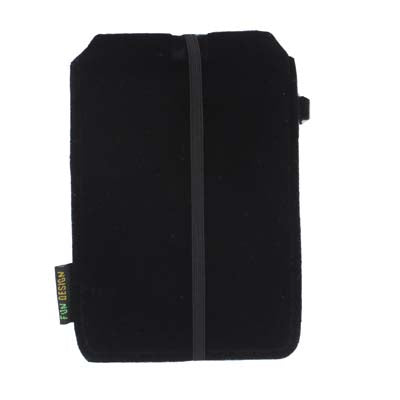 125x75mm Red Cat Style Soft Fabric Pouch Bag for Mobile Phone (Black)