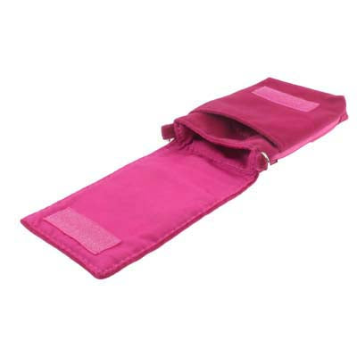 120x60mm Panda Style Soft Fabric Carry Bag with Neck Strap for Mobile Phone (Rosy)