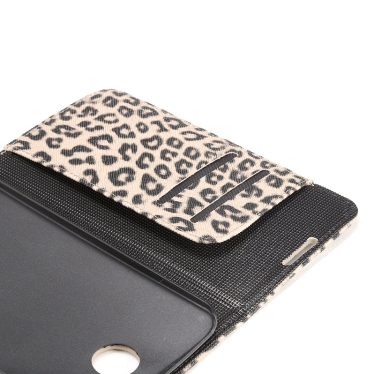 Leopard Pattern Leather Case with Holder & Card Slots & Wallet for Google Nexus 6