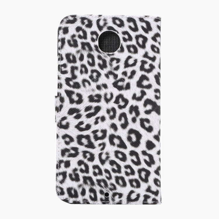 Leopard Pattern Leather Case with Holder & Card Slots & Wallet for Google Nexus 6