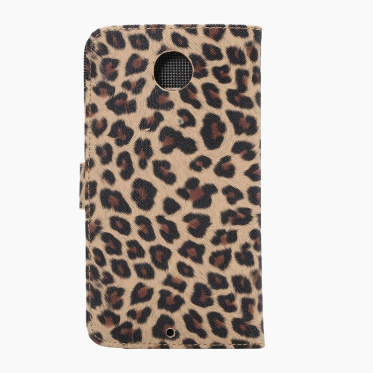 Leopard Pattern Leather Case with Holder & Card Slots & Wallet for Google Nexus 6