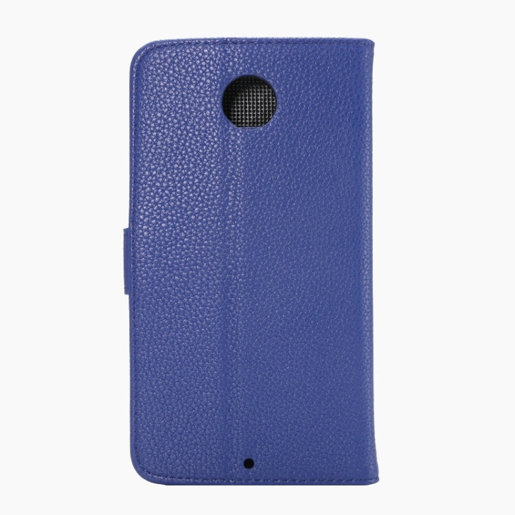 Litchi Texture Leather Case with Holder & Card Slots & Wallet for Google Nexus 6