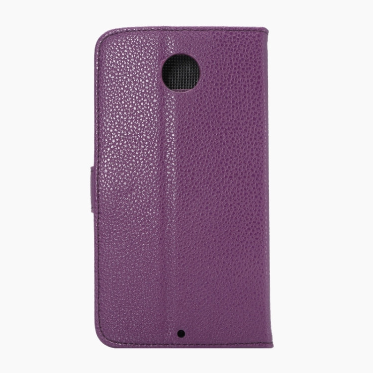Litchi Texture Leather Case with Holder & Card Slots & Wallet for Google Nexus 6