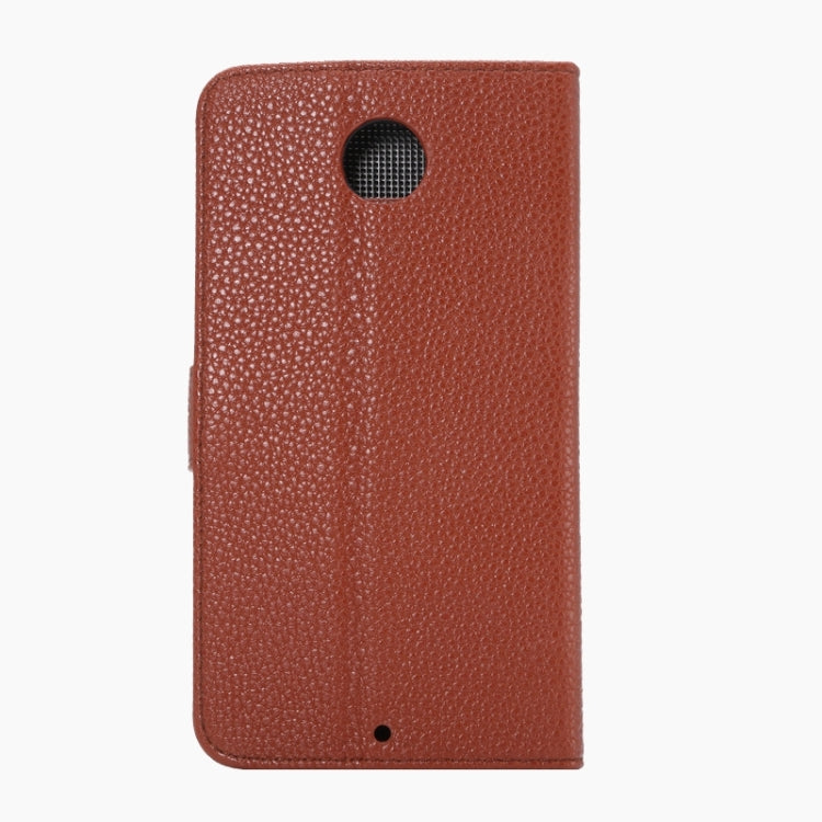 Litchi Texture Leather Case with Holder & Card Slots & Wallet for Google Nexus 6