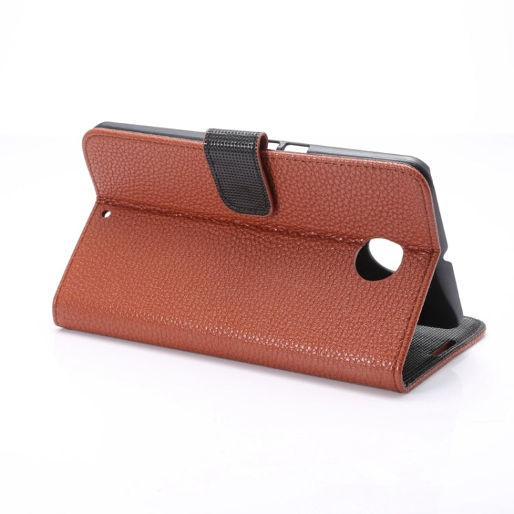 Litchi Texture Leather Case with Holder & Card Slots & Wallet for Google Nexus 6