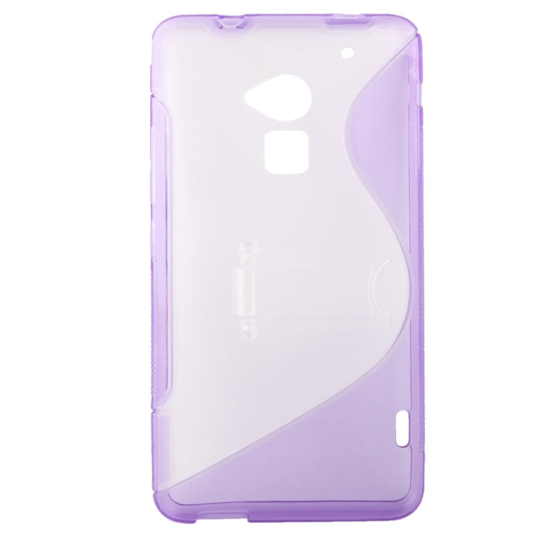 S Line Translucent Frosted Plastic + Anti-skid TPU Case with Holder for HTC One Max / T6 / 809d