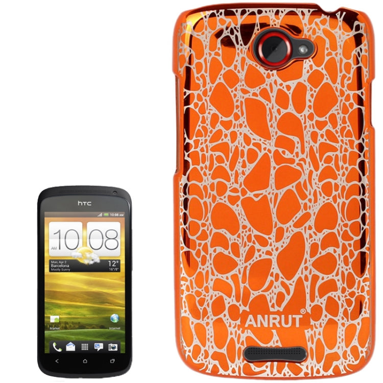 Anrut Stone Pattern Plastic Case for HTC One S / Z520e (Orange)