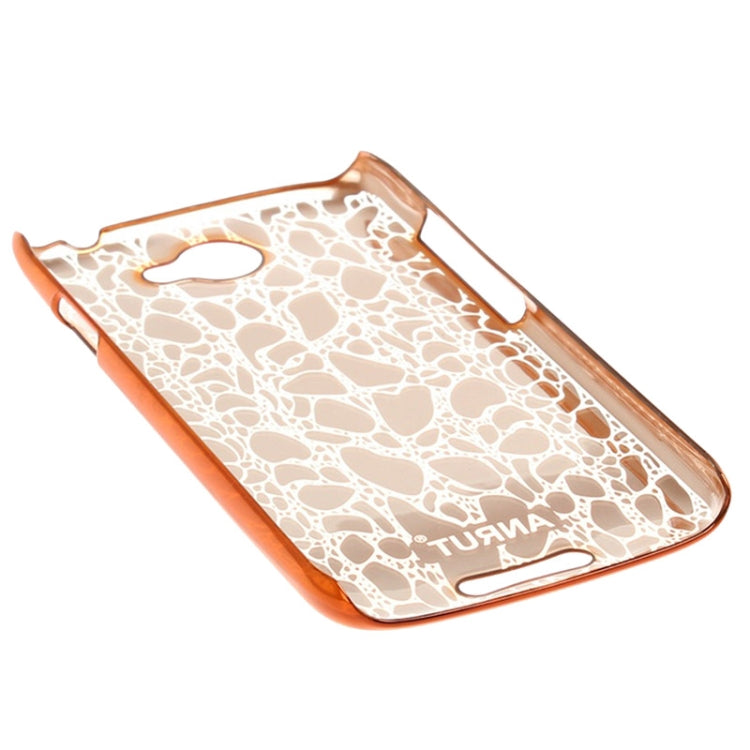 Anrut Stone Pattern Plastic Case for HTC One S / Z520e (Orange)