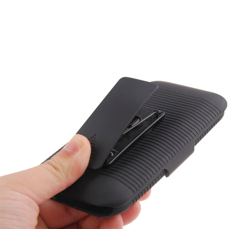 Plastic Case with 360 Degree Rotating Clip and Holder for Motorola Moto E / XT1021(Black)