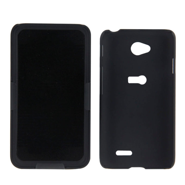 Plastic Case with 360 Degree Rotating Clip and Holder for LG L70 D320N(Black)