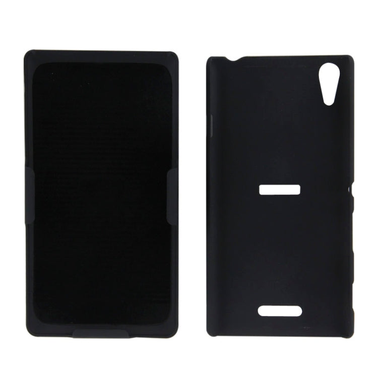 Plastic Case with 360 Degree Rotating Clip and Holder for Sony Xperia T3 / M50W(Black)