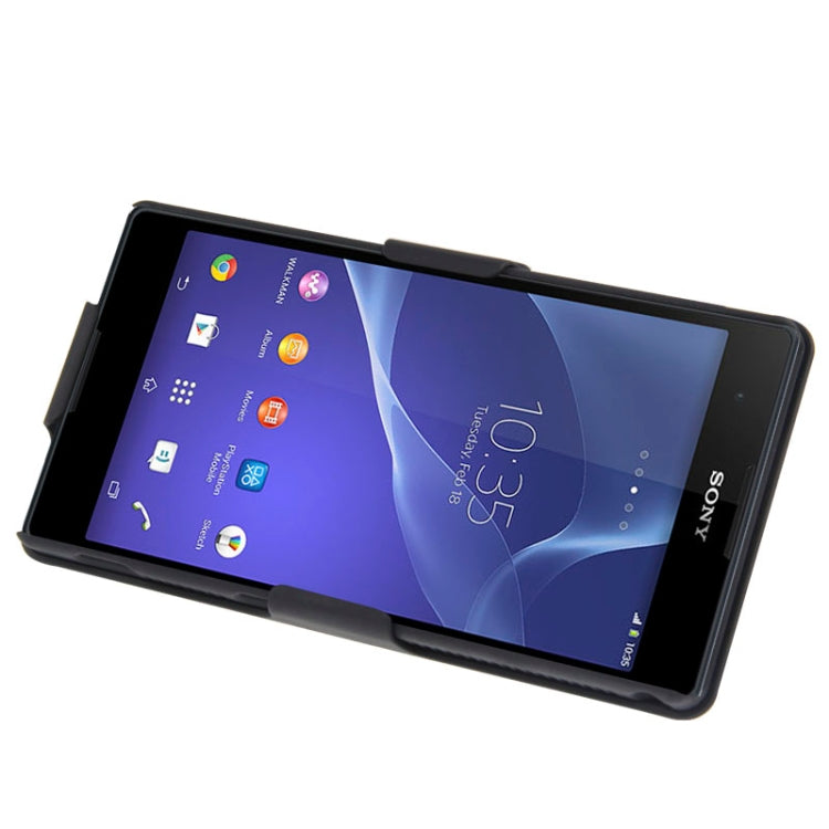 Plastic Case with 360 Degree Rotating Clip and Holder for Sony Xperia T2 Ultra(Black)