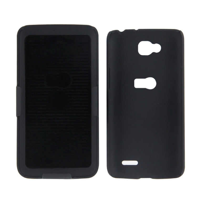 Plastic Case with 360 Degree Rotating Clip and Holder for LG L80 D373(Black)