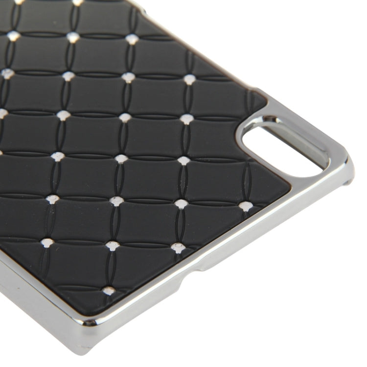 Bling Diamond Stars Encrusted Plating Skinning Plastic Case for Huawei Ascend P7