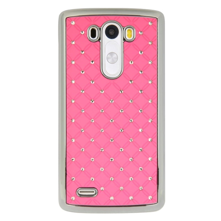 Bling Diamond Stars Encrusted Plating Skinning Plastic Case for LG G3 / D855