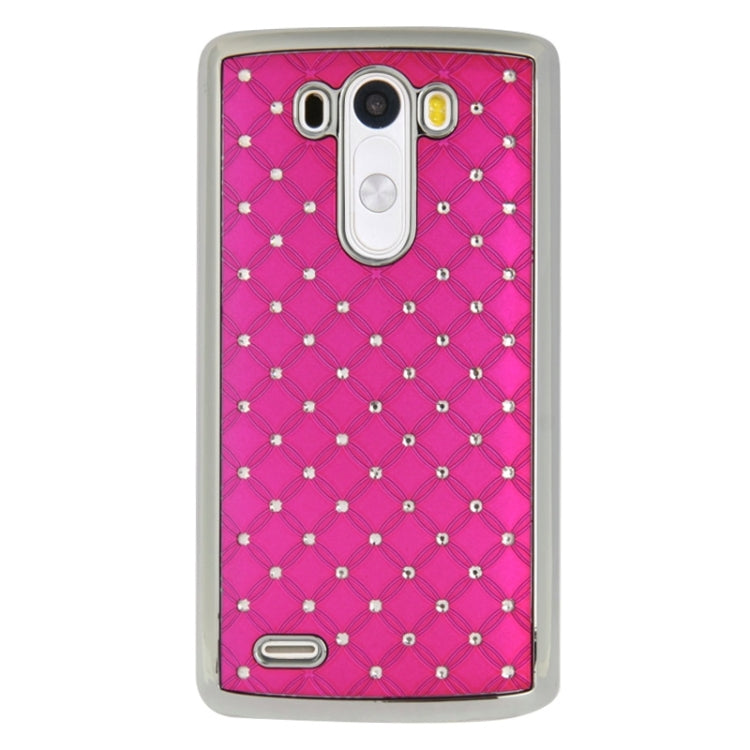 Bling Diamond Stars Encrusted Plating Skinning Plastic Case for LG G3 / D855