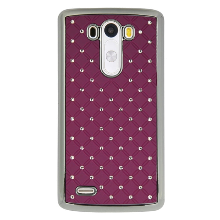 Bling Diamond Stars Encrusted Plating Skinning Plastic Case for LG G3 / D855