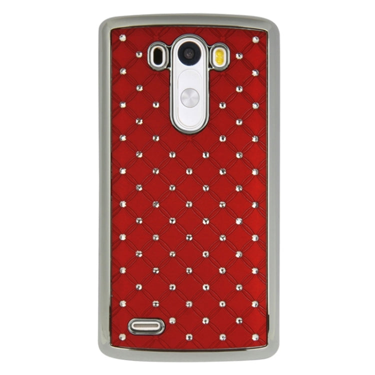 Bling Diamond Stars Encrusted Plating Skinning Plastic Case for LG G3 / D855
