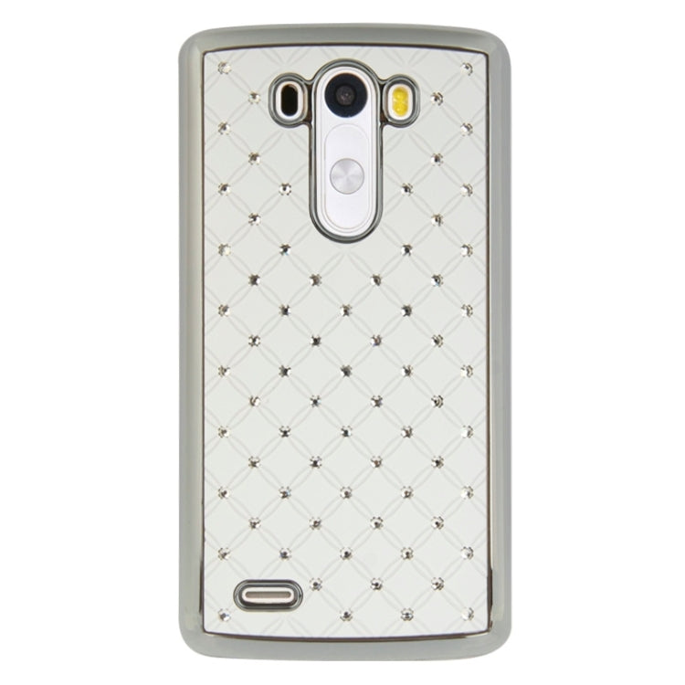 Bling Diamond Stars Encrusted Plating Skinning Plastic Case for LG G3 / D855